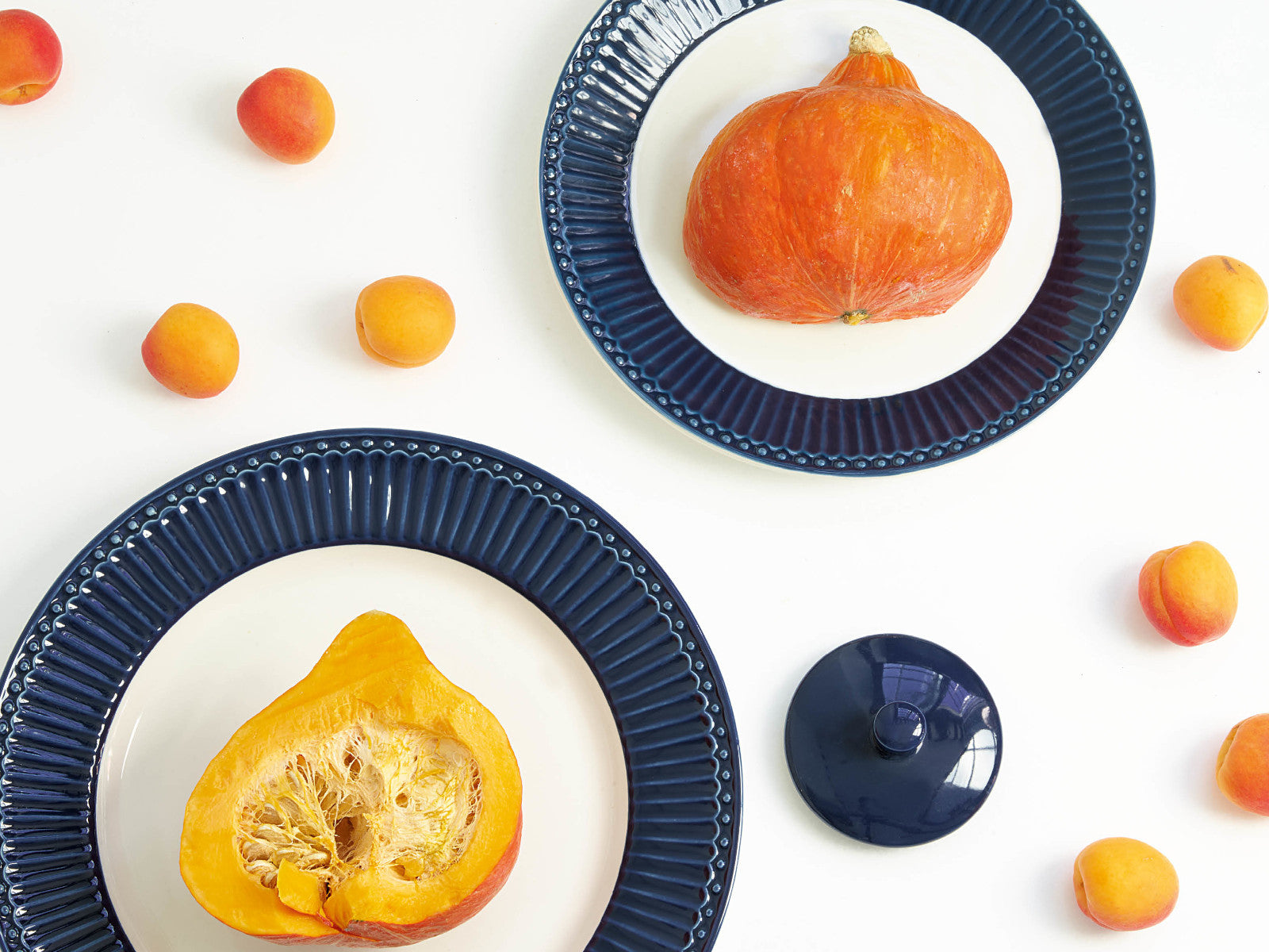 Greengate Alice Frühstücksteller klein dark blue 17,5cm Set6 Lifestyle1