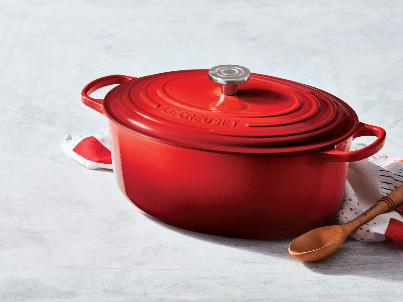 Le Creuset Bräter Signature oval kirschrot 33cm - Produktbild 6