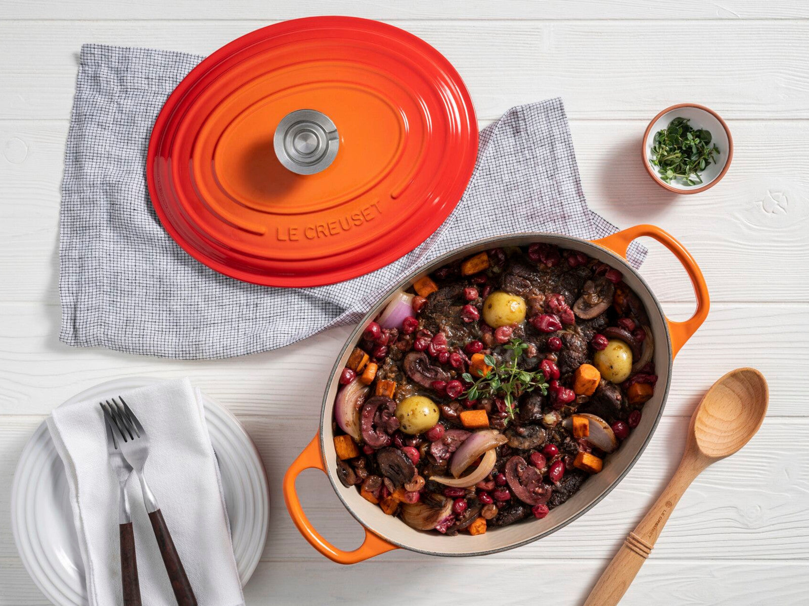 Le Creuset Bräter Signature oval ofenrot 35cm - Produktbild 6