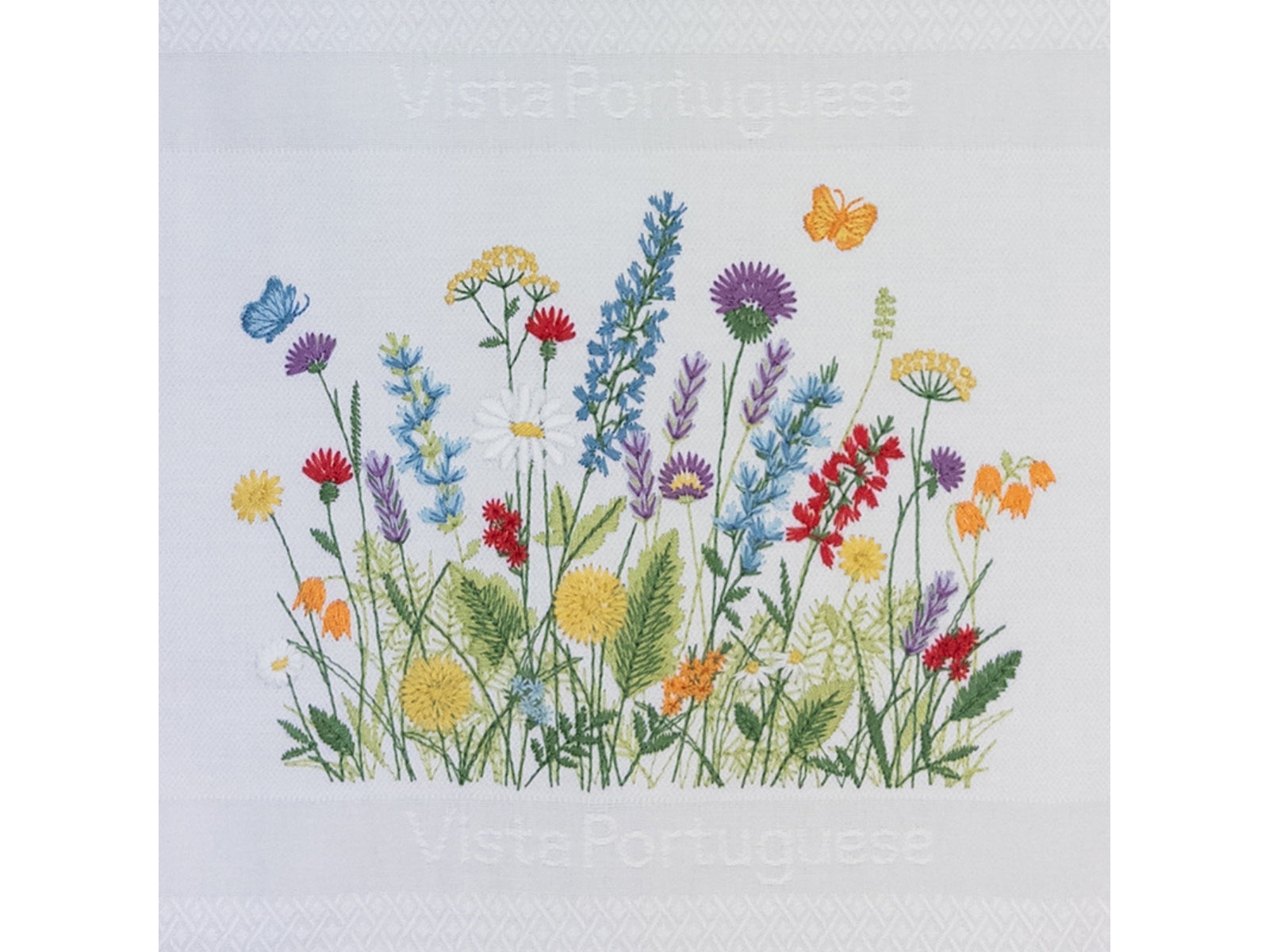 Vista Portuguese Geschirrtuch Flower Meadow weiß 50x70cm - Produktbild 3
