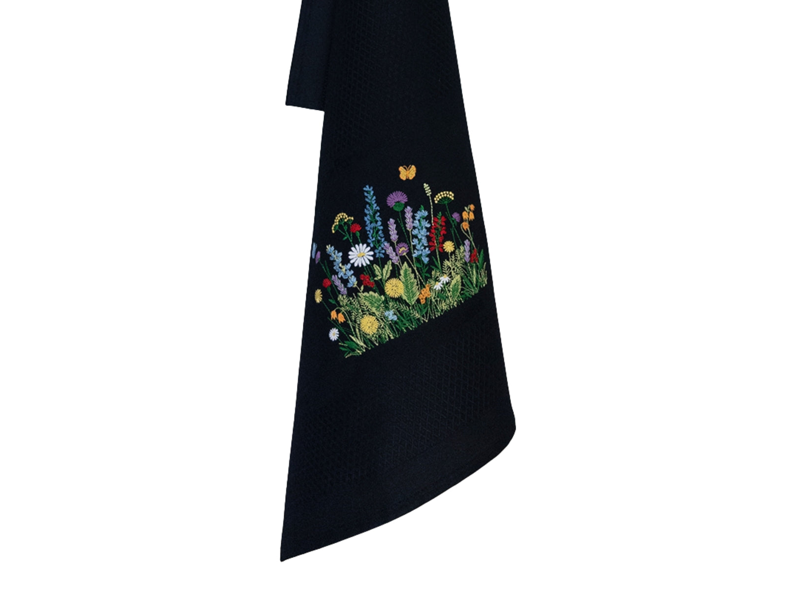 Vista Portuguese Geschirrtuch Flower Meadow schwarz 50x70cm - Produktbild 2