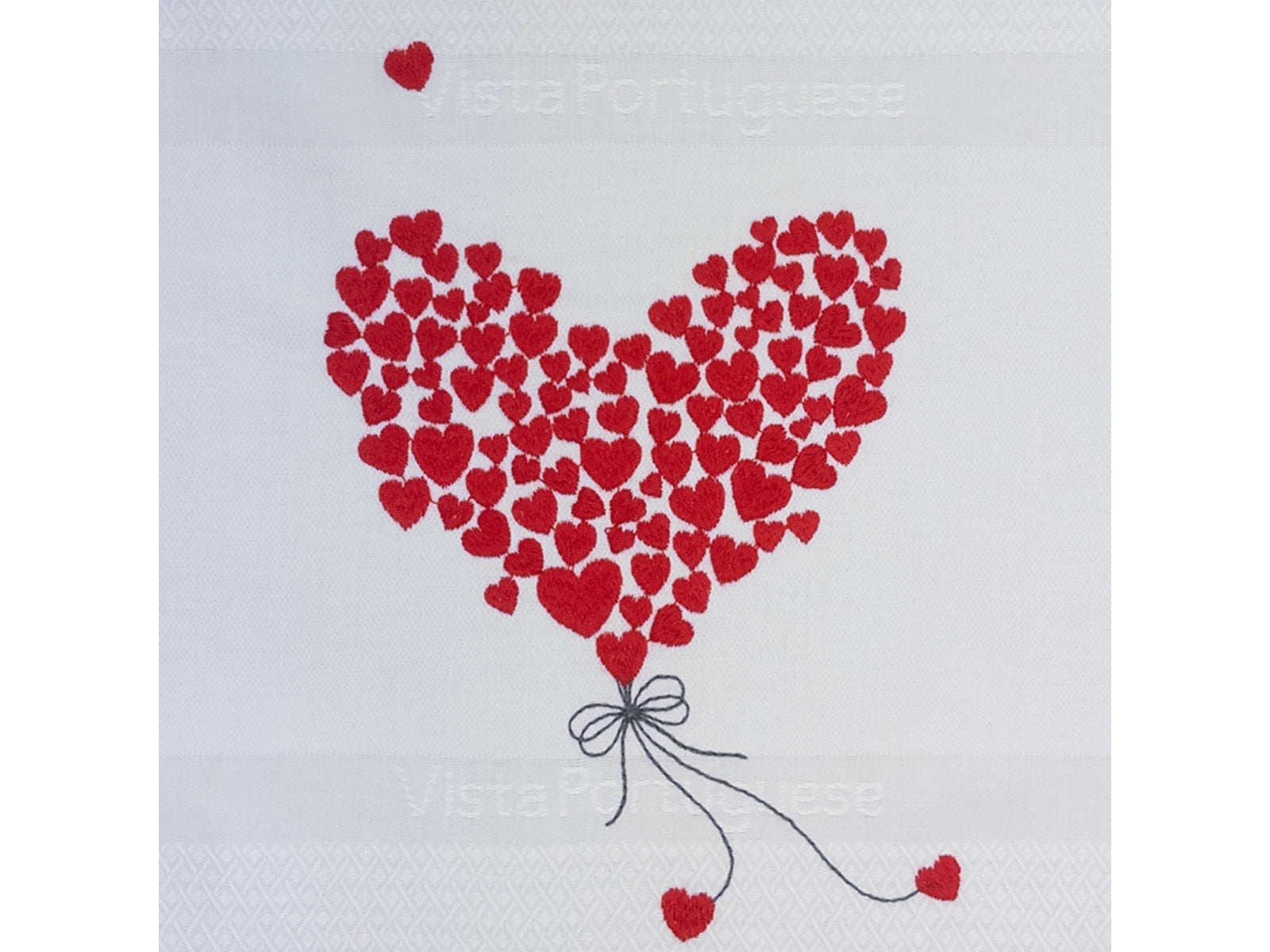 Vista Portuguese Geschirrtuch Flying Heart weiß 50x70cm - Produktbild 3