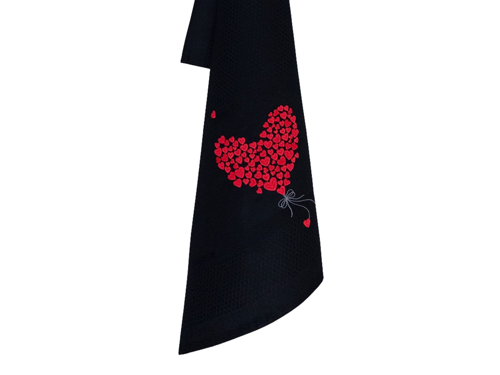 Vista Portuguese Geschirrtuch Flying Heart schwarz 50x70cm - Produktbild 2