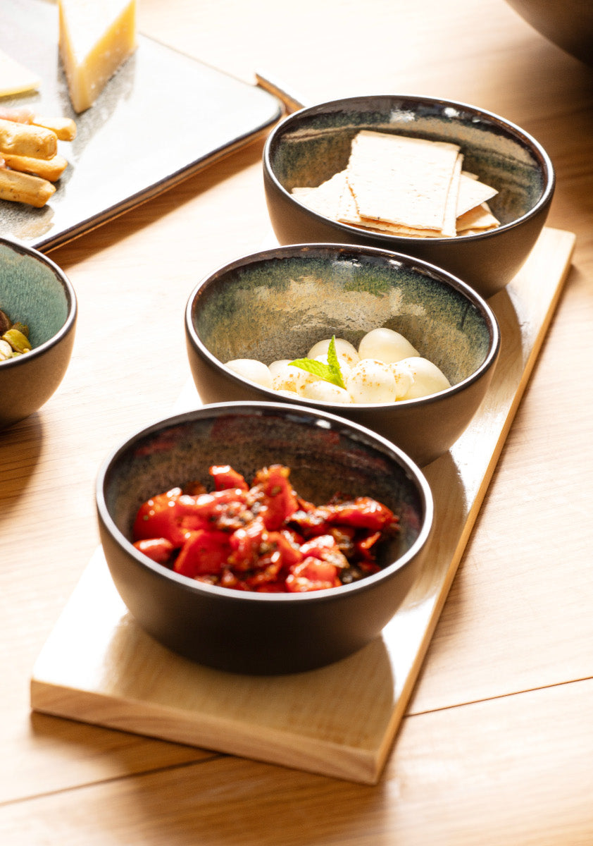 ladelle Fusion blaugrün 4-teilig Schalen- & Tablett-Set Lifestyle3