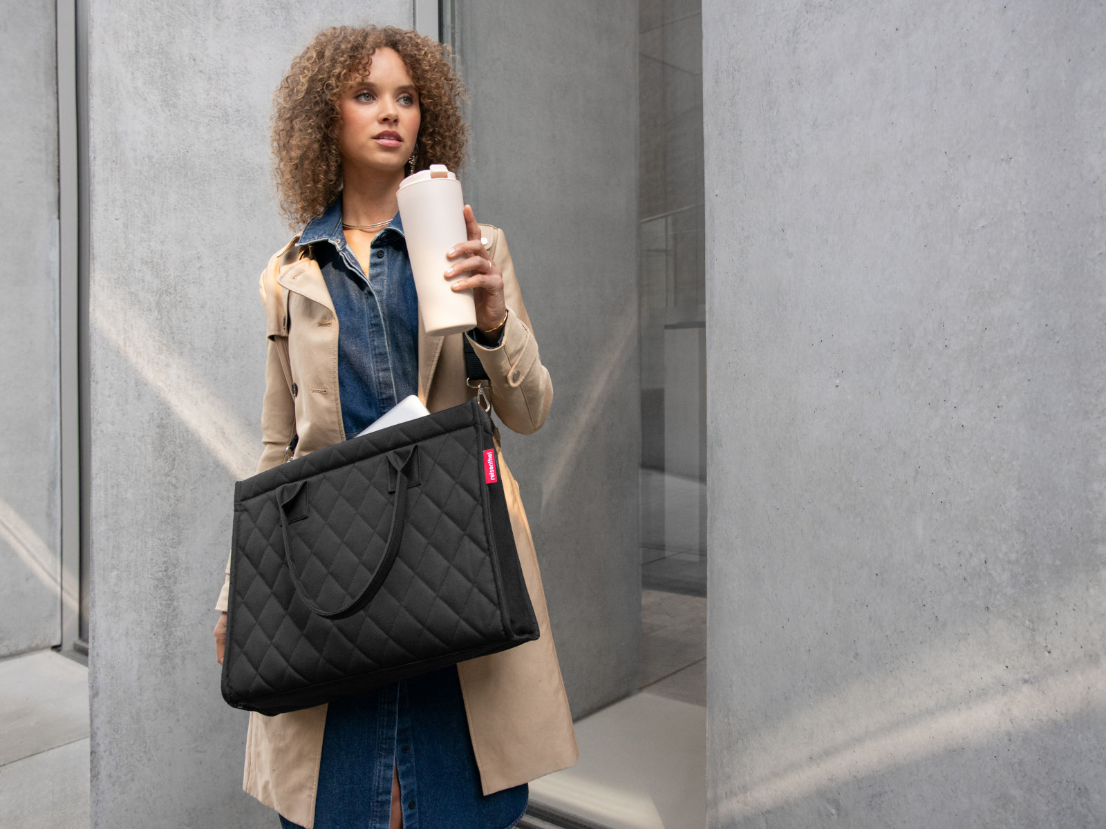 reisenthel daily shopper business rhombus black Lifestyle7