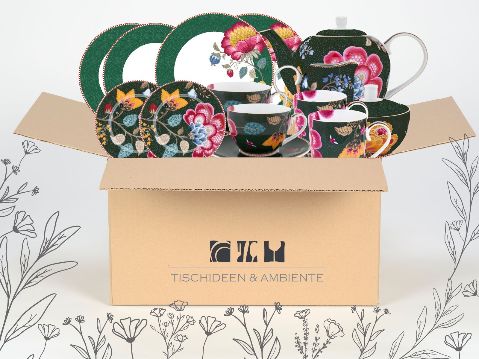 PIP STUDIO Geschenkbox Fantasy Green 13tlg