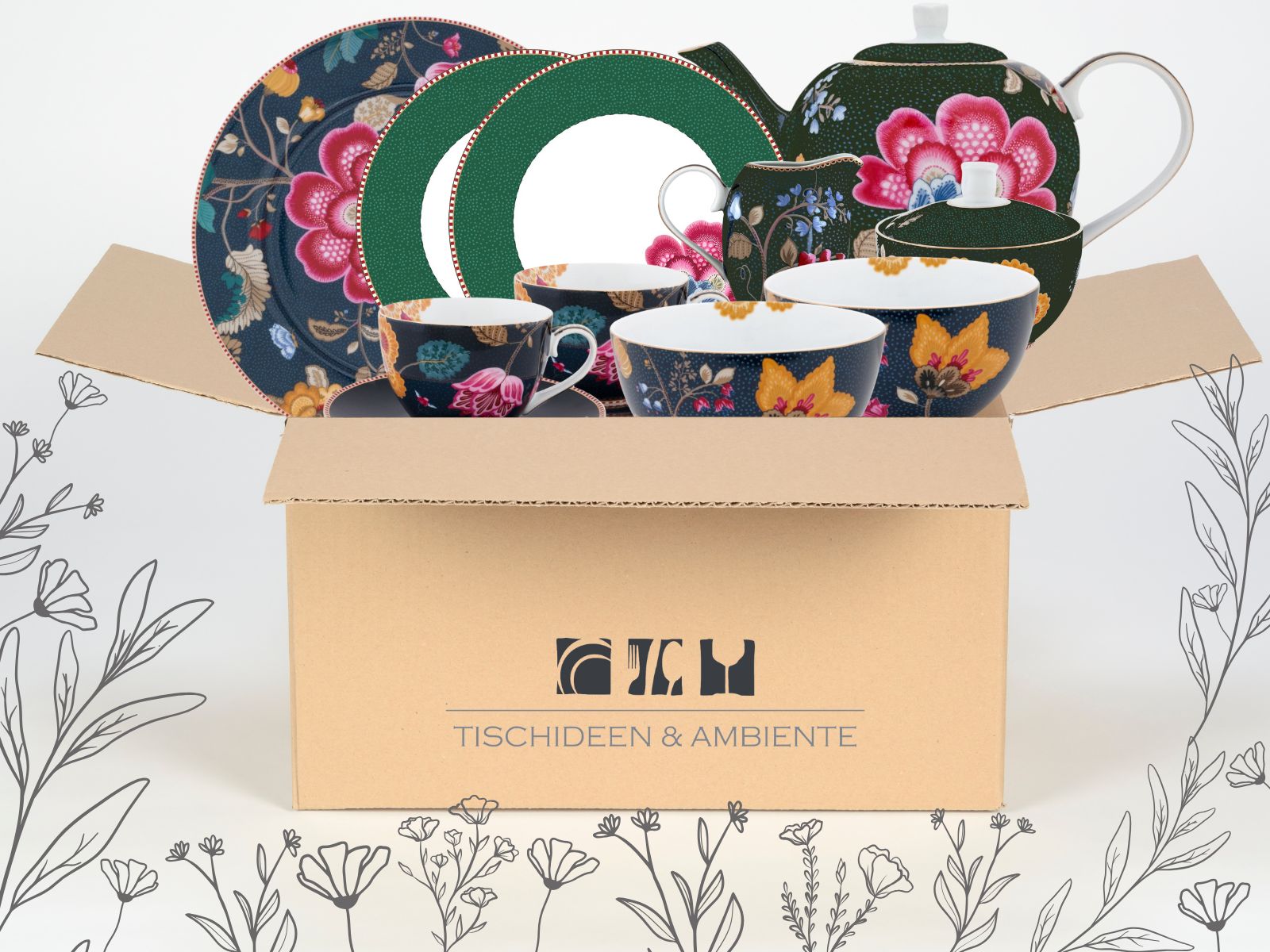 PIP STUDIO Geschenkbox Fantasy Blue & Green 10tlg