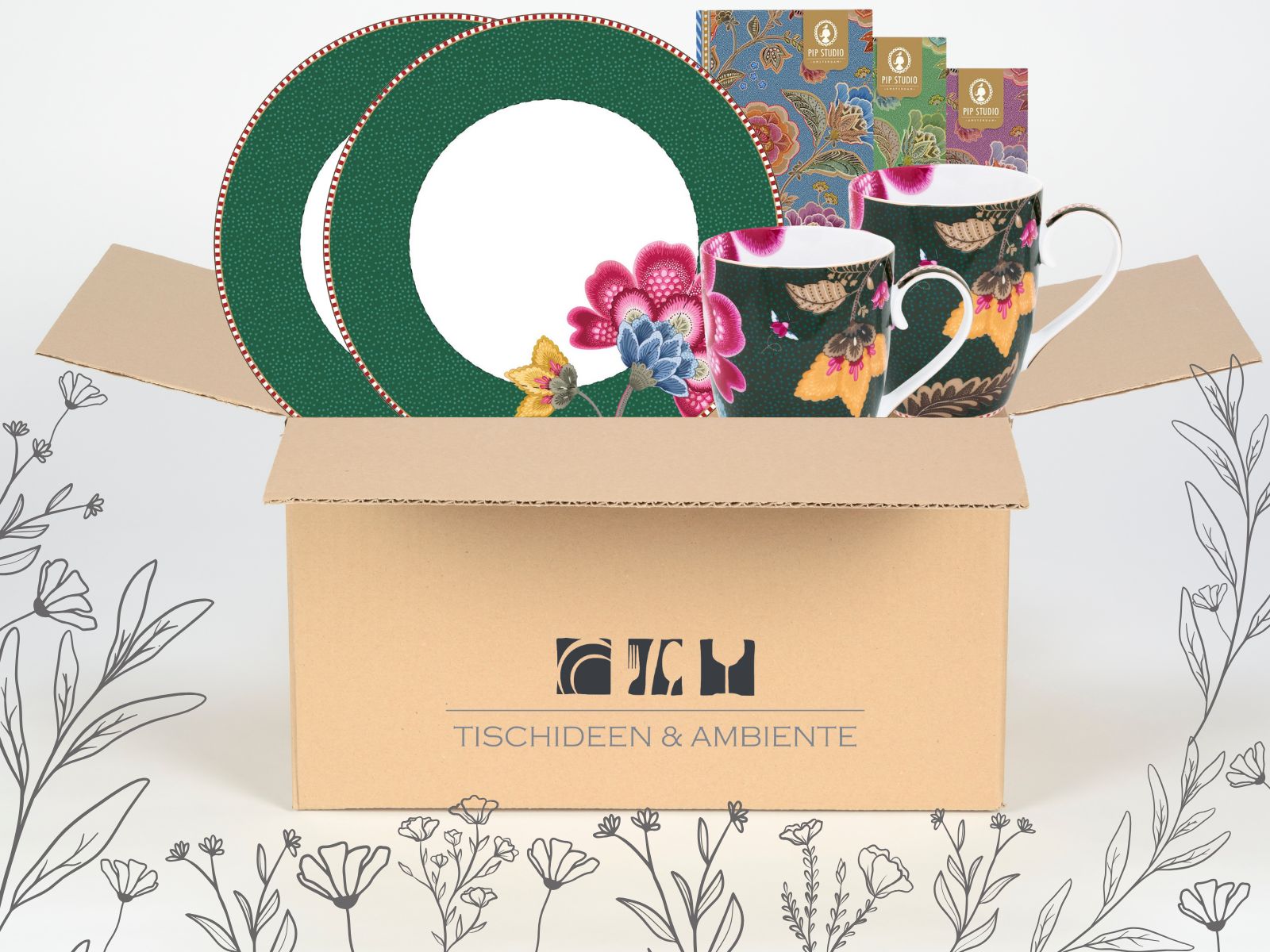 PIP STUDIO Fantasy Green Geschenkbox 4tlg