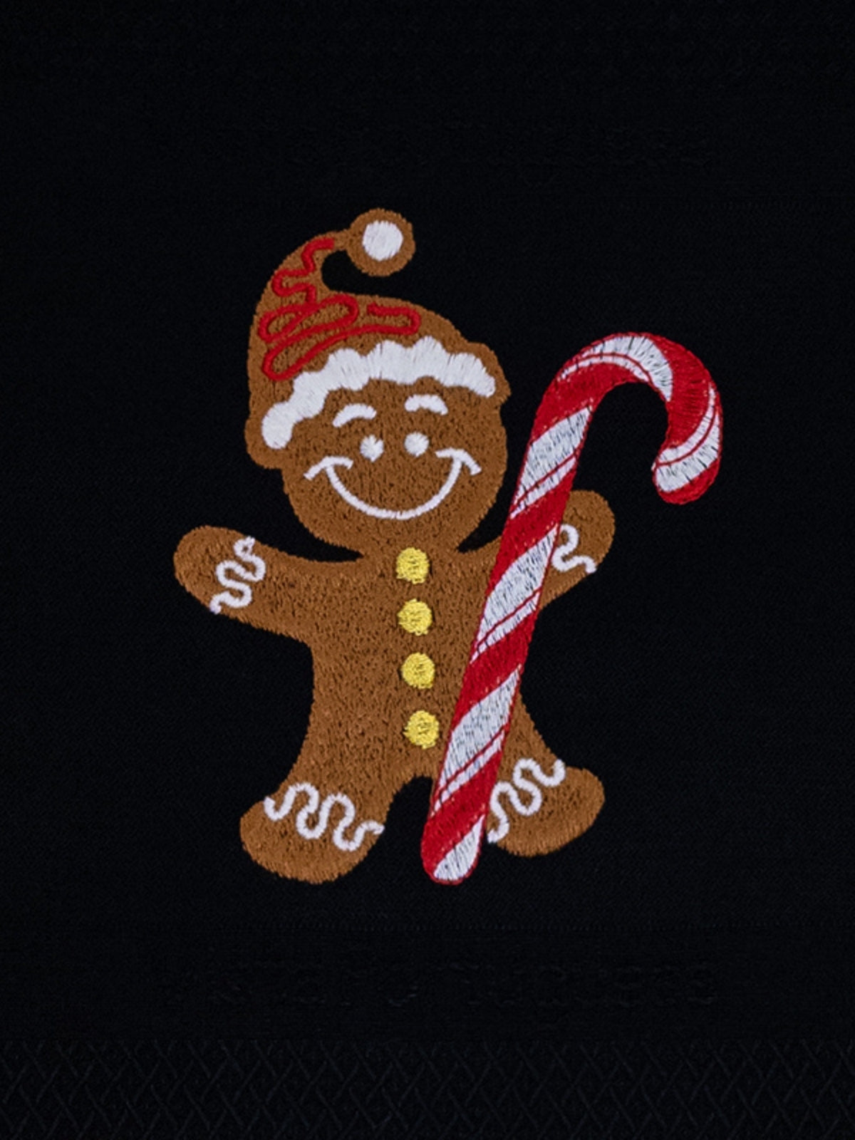 Vista Portuguese Geschirrtuch Gingerbread Man schwarz 50x70 cm - Produktbild 2