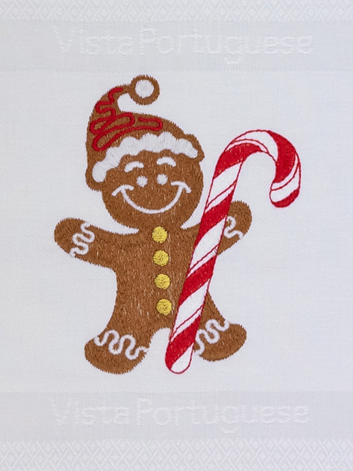 Vista Portuguese Geschirrtuch Gingerbread Man weiß 50x70cm - Produktbild 2