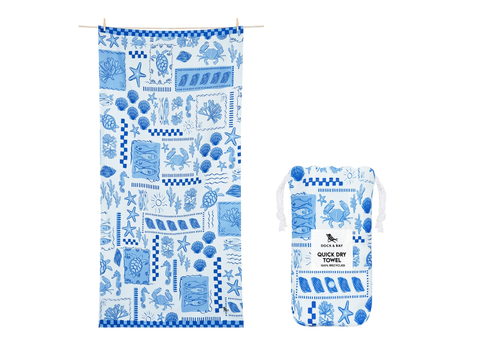 Dock & Bay Beach Towel XL Grecian Shores 200x90cm - Produktbild 1