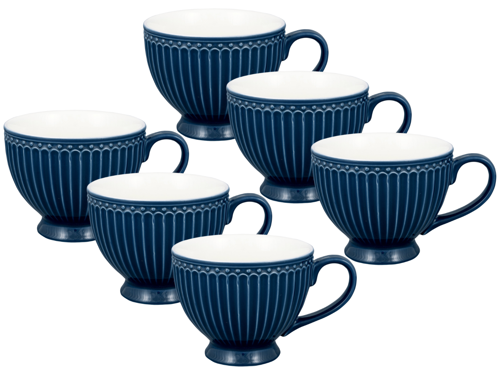Greengate Alice Teetasse dark blue 0,4l Set6 Freisteller