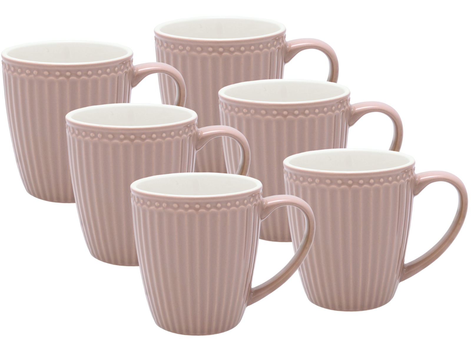 Greengate Alice Becher mit Henkel hazelnut brown 0,4l Set6 Freisteller