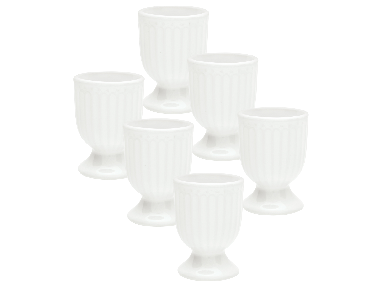 Greengate Alice Eierbecher white 6,5cm Set6 Freisteller