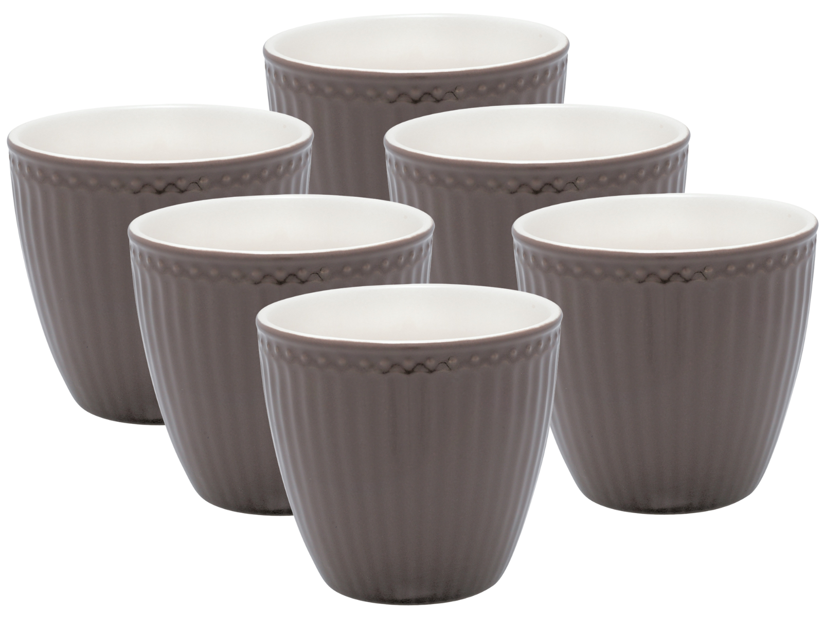 Greengate Alice Latte Cup dark chocolate 0,3 l Set6 Freisteller