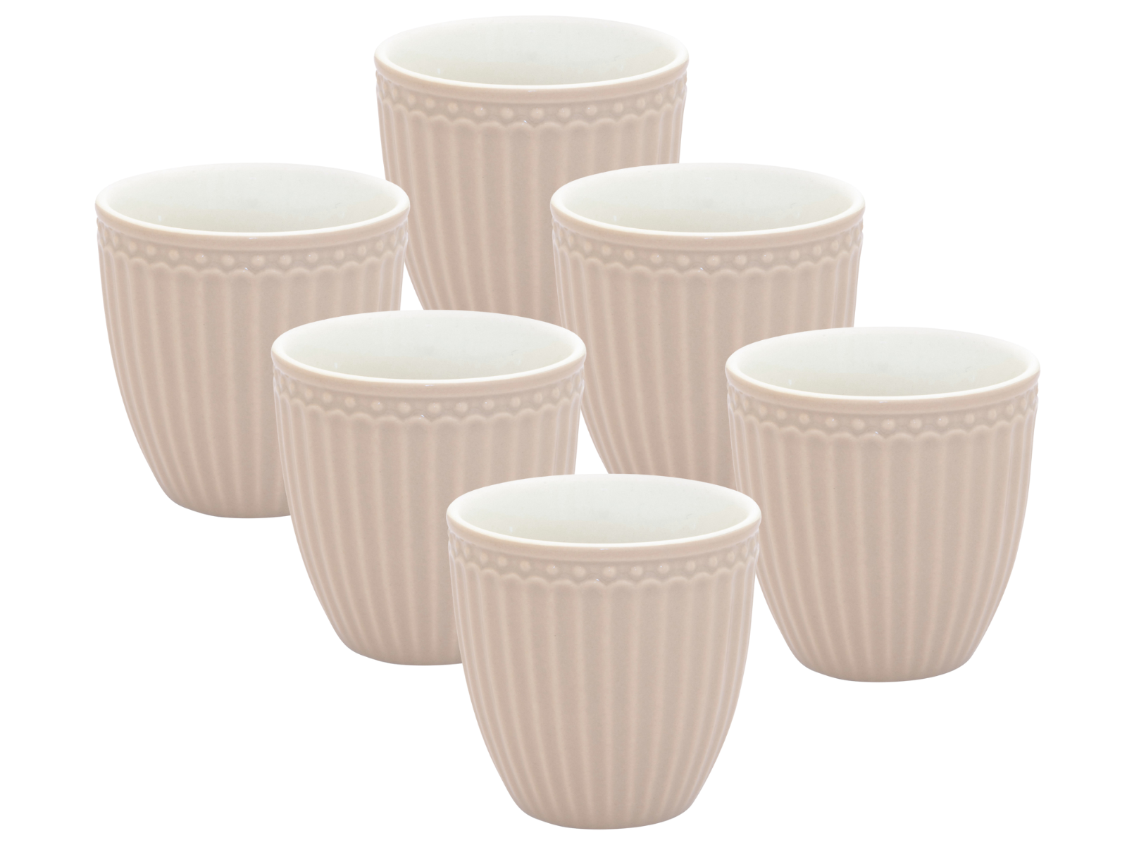 Greengate Alice Mini Latte Cup creamy fudge 0,1l Set6 Freisteller