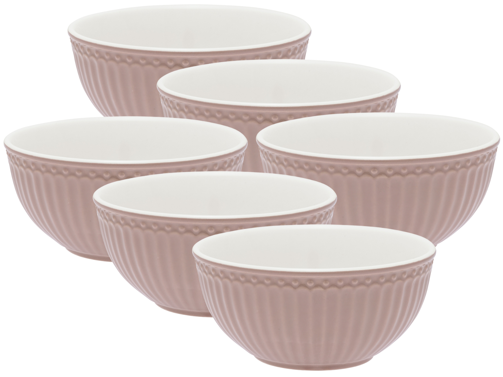 Greengate Alice Müslischale hazelnut brown 0,45l Set6 Freisteller