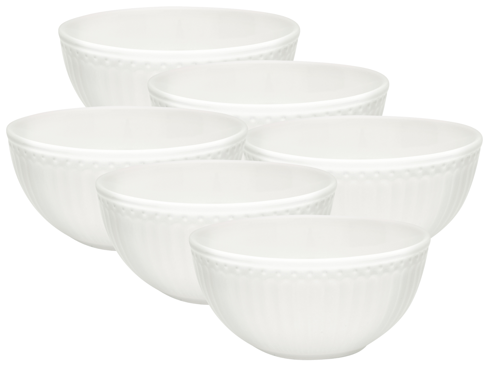 Greengate Alice Müslischale white 14 cm Set6 Freisteller