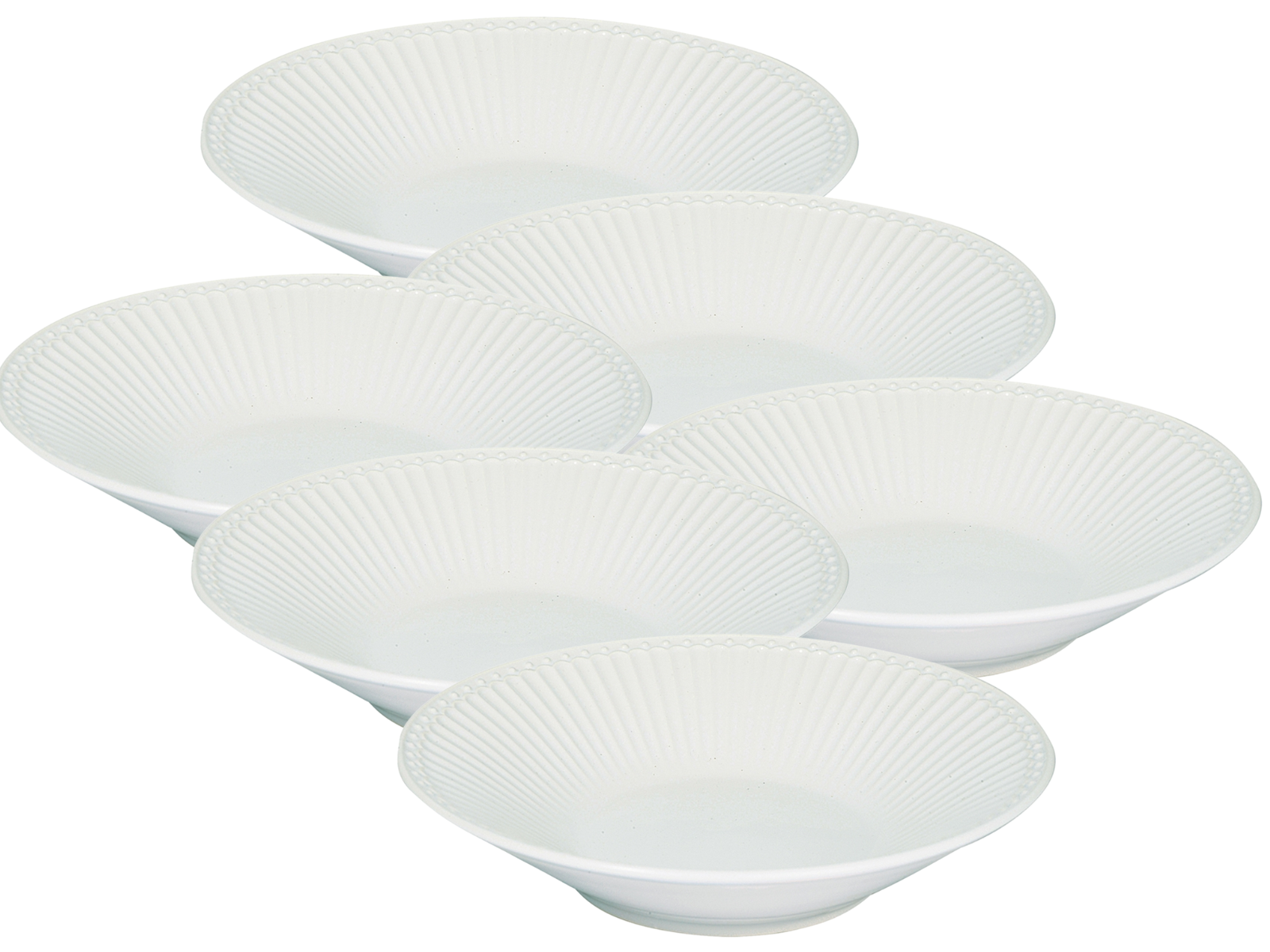 Greengate Alice Pastateller white 23cm Set6 Freisteller