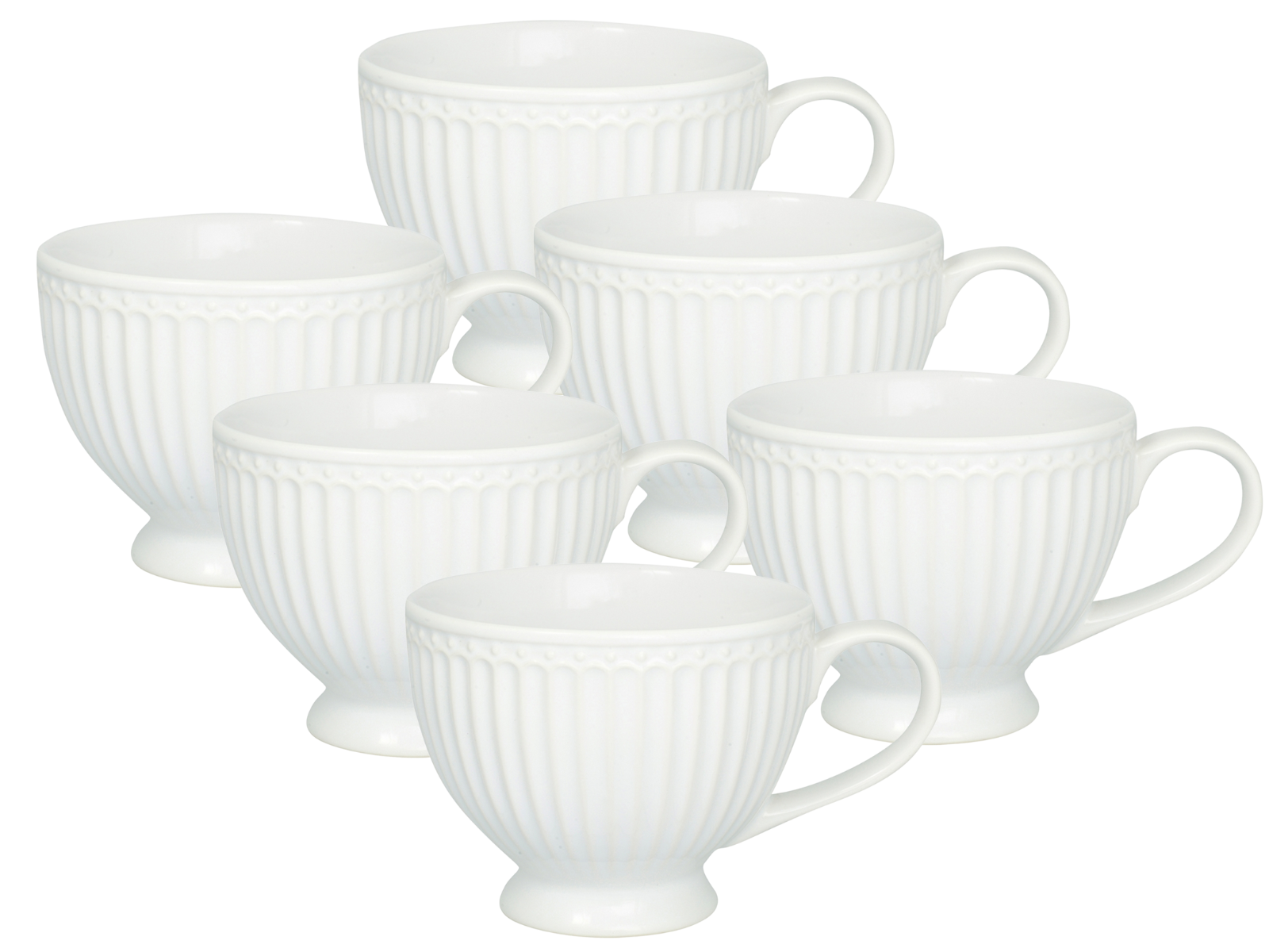 Greengate Alice Teetasse white 0,4l Set6 Freisteller