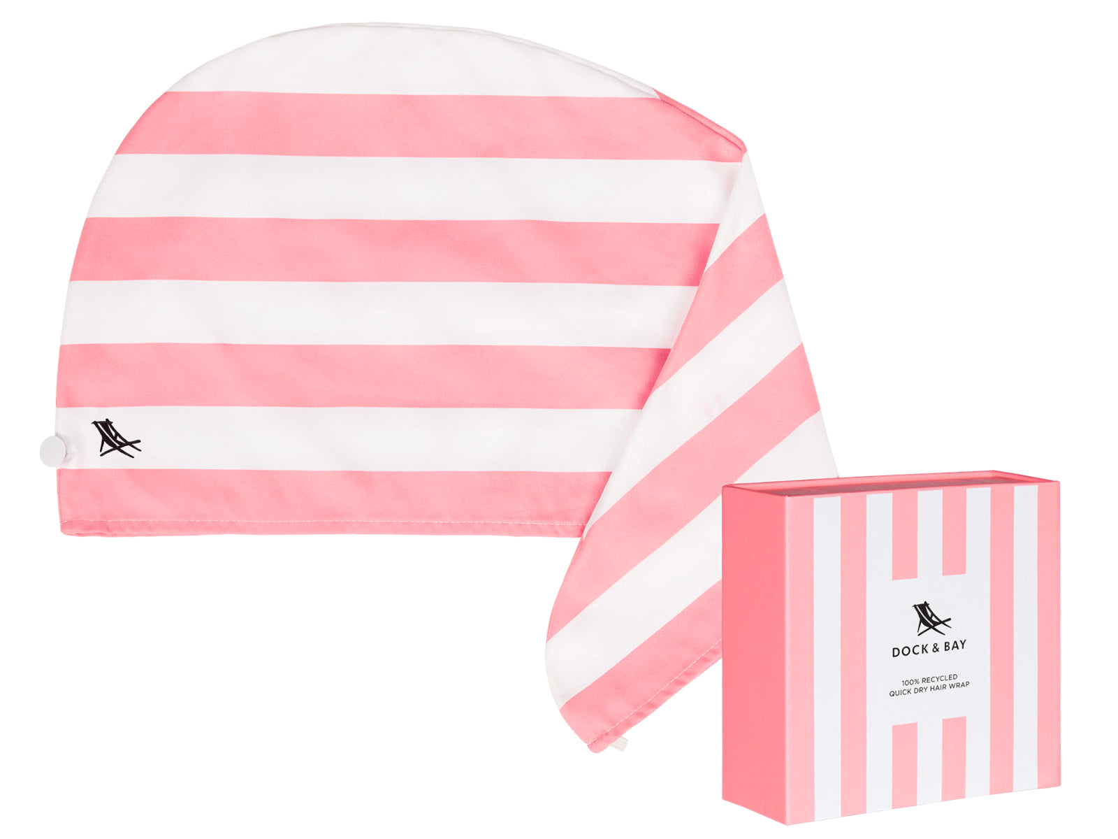 Dock & Bay Hair Wraps One Size Malibu Pink 63x26cm Freisteller 