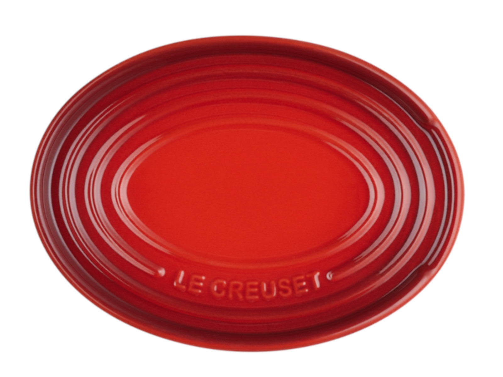 Le Creuset Löffelablage oval kirschrot 16cm Freisteller 2