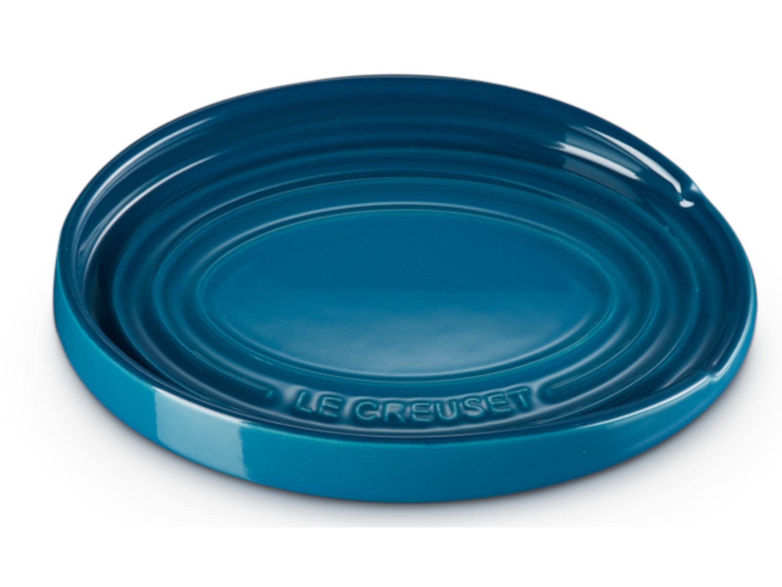 Le Creuset Löffelablage oval deep teal 16cm Freisteller 3