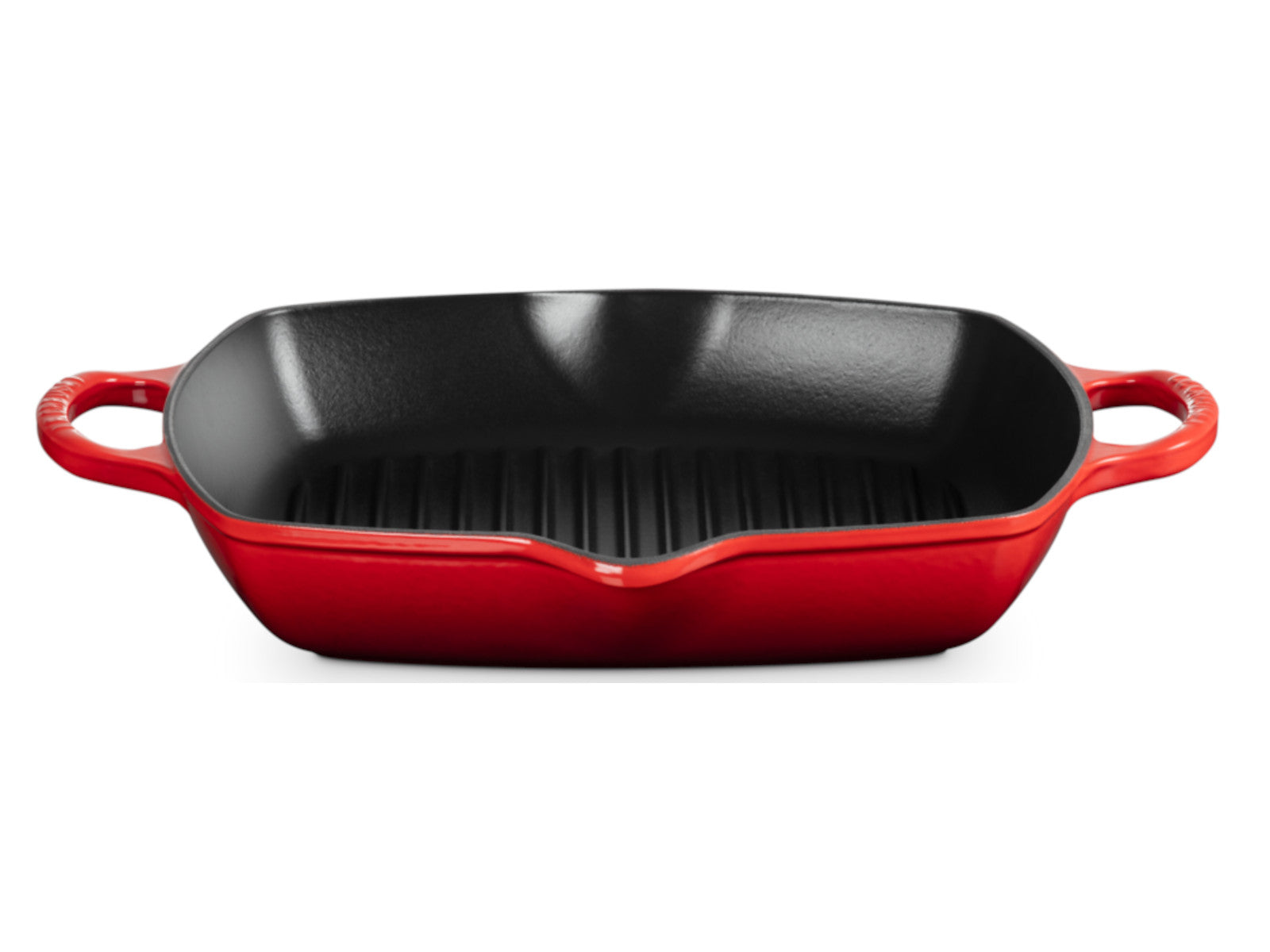 Le Creuset Grillpfanne Signature quatratisch kirschrot 30cm Freisteller 1