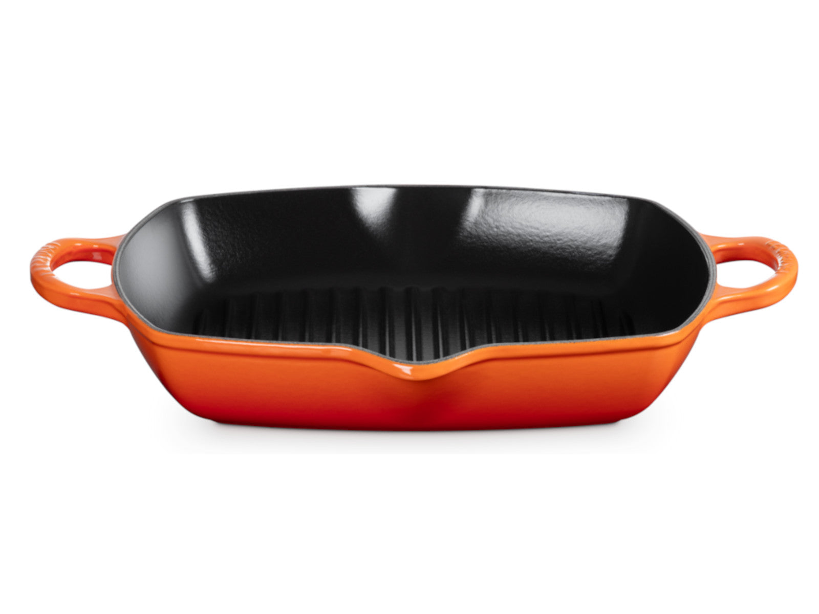 Le Creuset Grillpfanne Signature quatratisch ofenrot 30cm Freisteller 1