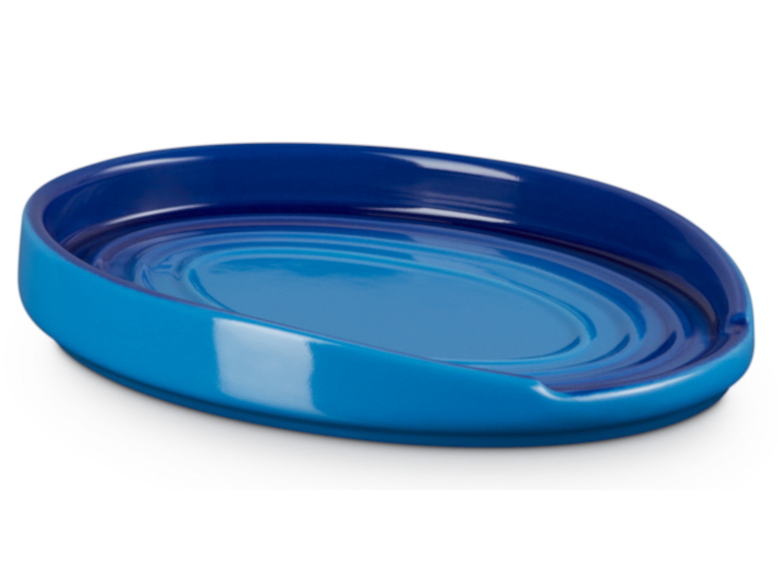 Le Creuset Löffelablage oval azure 16cm Freisteller 1