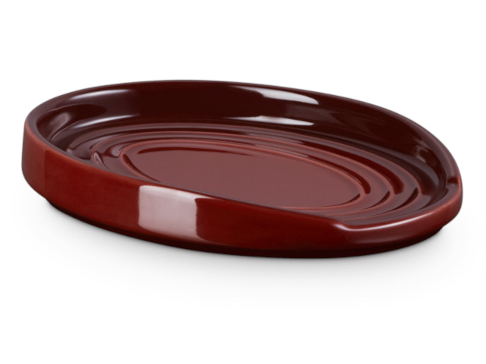 Le Creuset Löffelablage oval garnet 16cm Freisteller 1