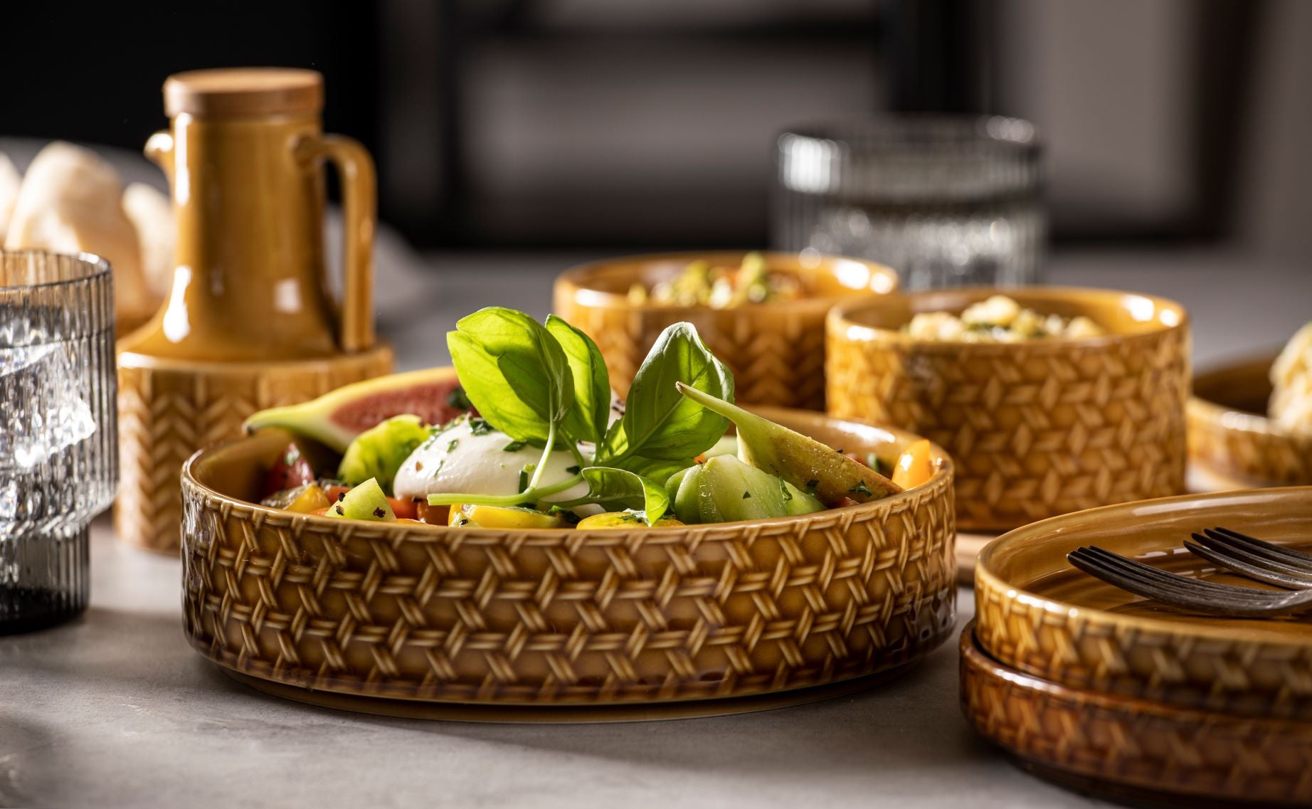 ladelle 60129 HEATH Knabberschale karamell 15 cm