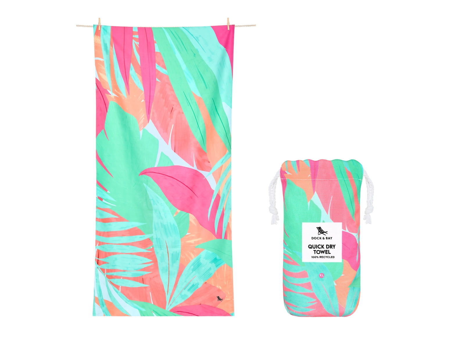 Dock & Bay Beach Towel XL Hot Tropics 200x90cm - Produktbild 1