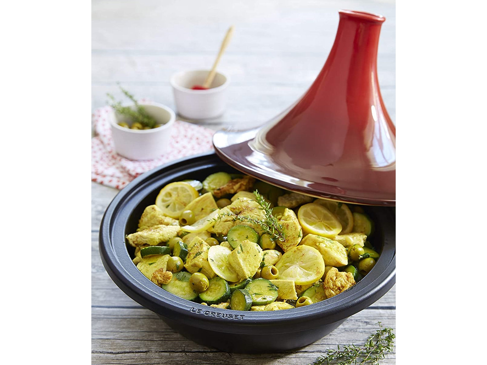 Le Creuset Tagine 31 cm kirschrot (25138310600422) - Produktbild 4