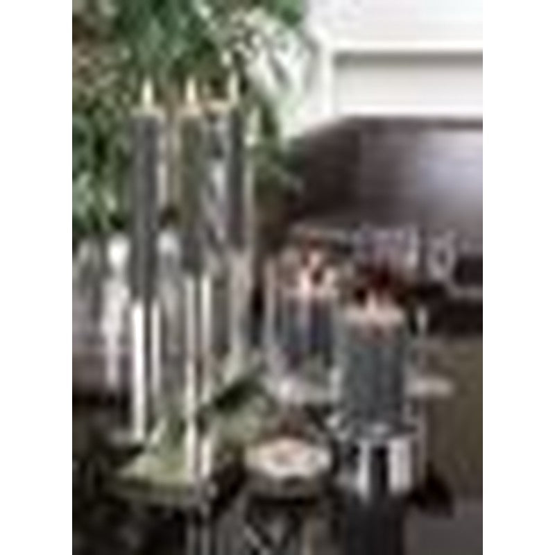 Fink Candle Stumpenkerze dunkelgrau, gegossen H19c