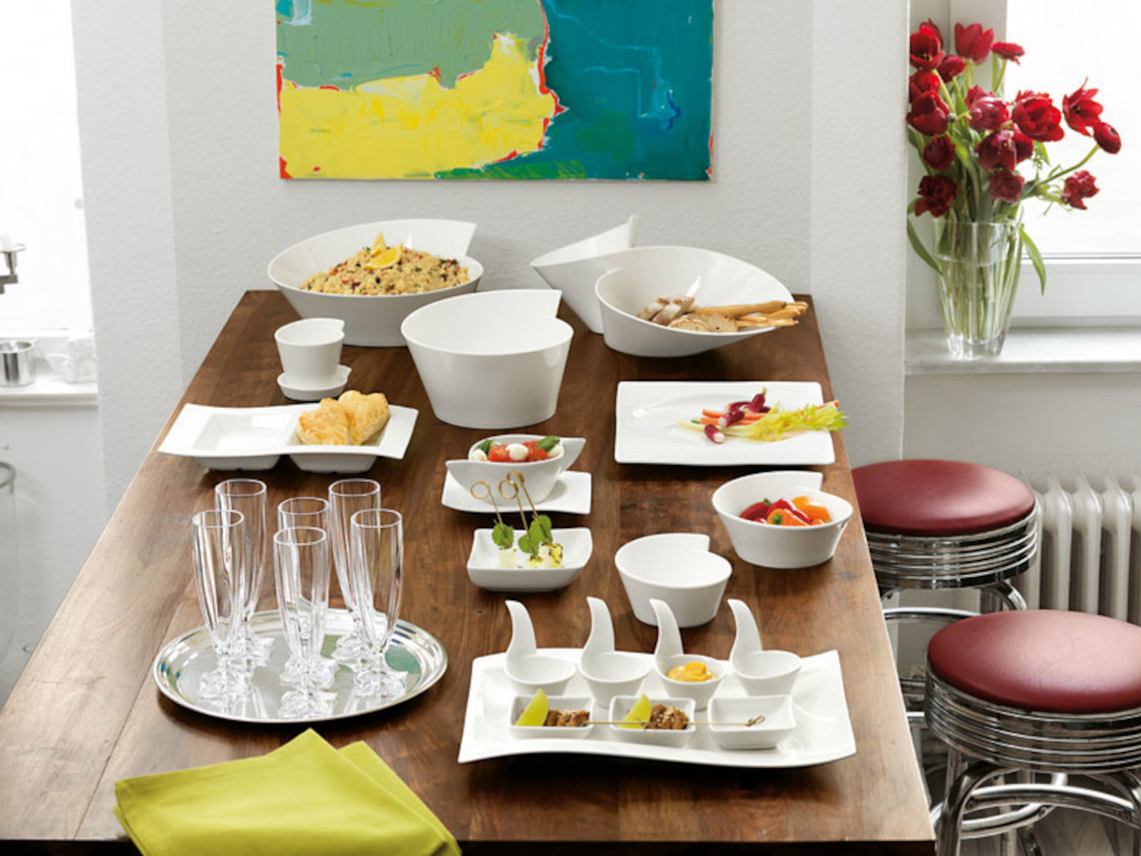 Villeroy & Boch New Wave Suppen-Untertasse 15 cm Set6 Lifestyle