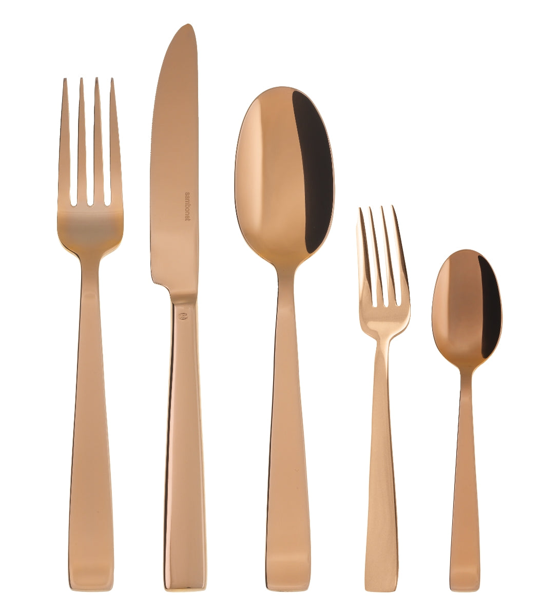 Sambonet Flat Edelstahl/PVD Kupfer Besteck 30tlg Vh.