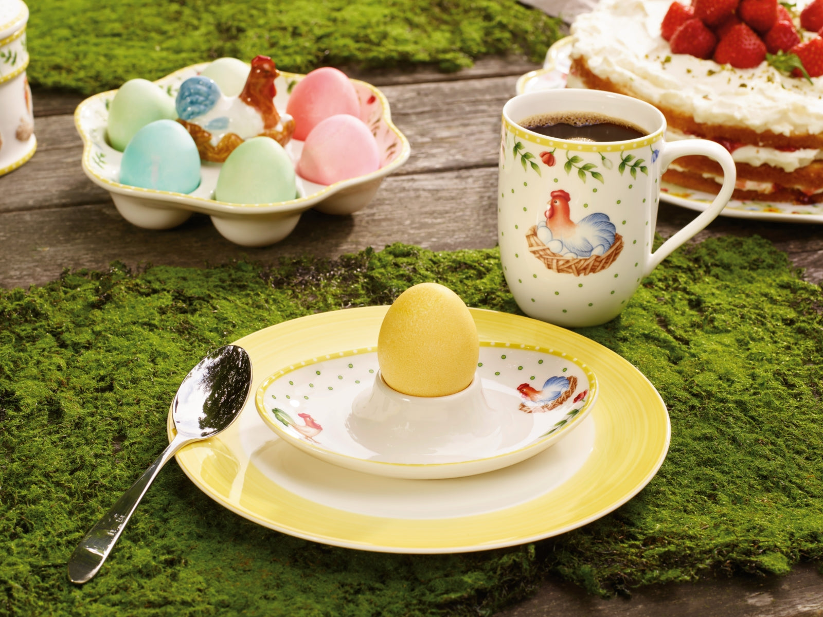 Villeroy & Boch Spring Awakening Eierteller Hahn & Henne – Tischideen & Ambiente