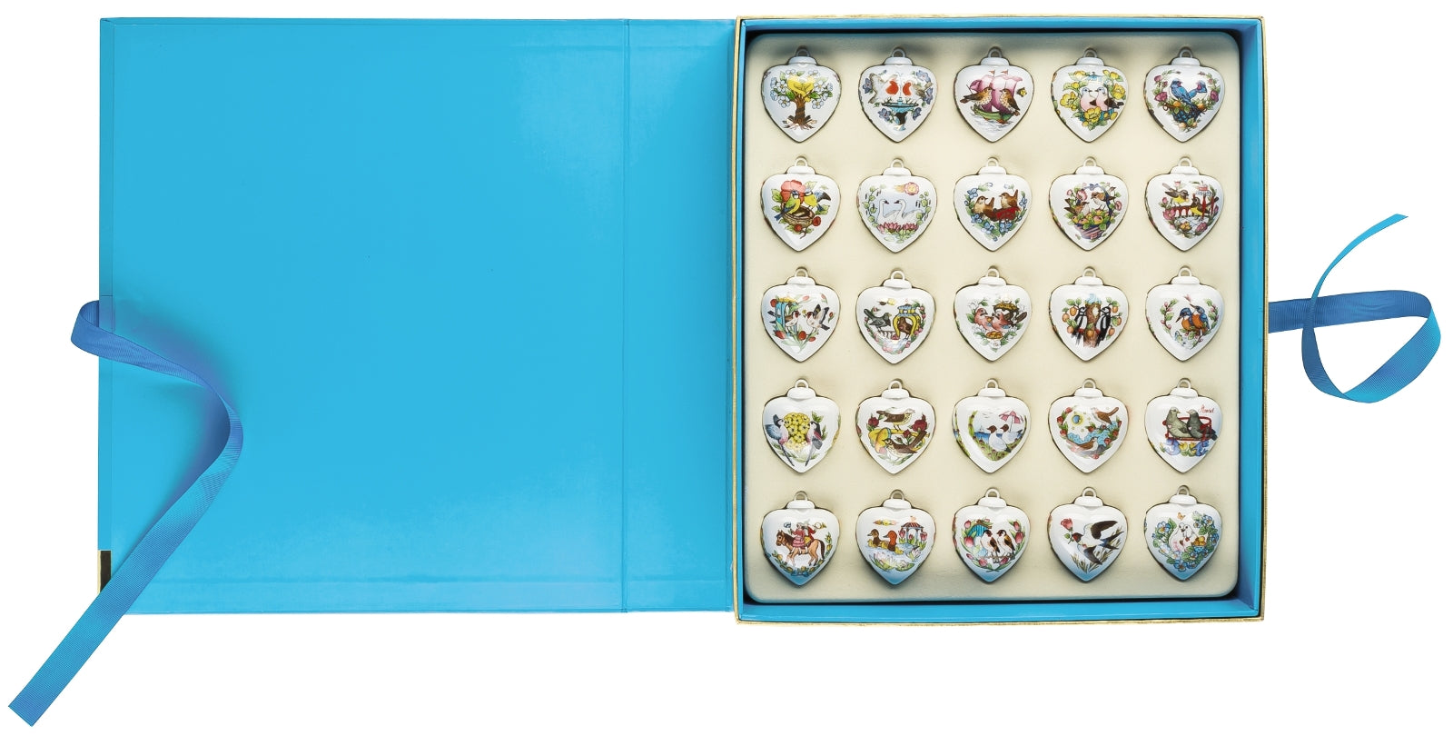 Hutschenreuther Setzkasten 25 Miniherzen 1993-2017 Sonderedition