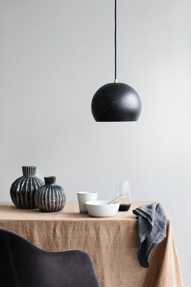 Broste Copenhagen Tischdecke GRACIE Eco Friendly Linen petrol blue