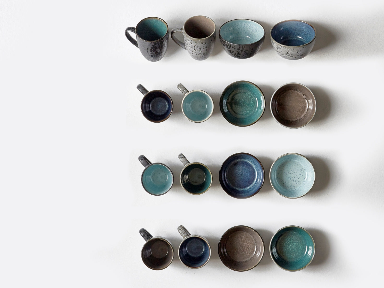 Bitz Bowl matt grey / shiny grey 12 cm Set6 Lifestyle