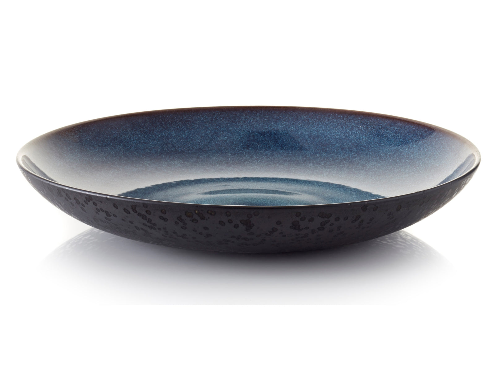 Bitz Servierschale matt black / shiny dark blue 40 cm