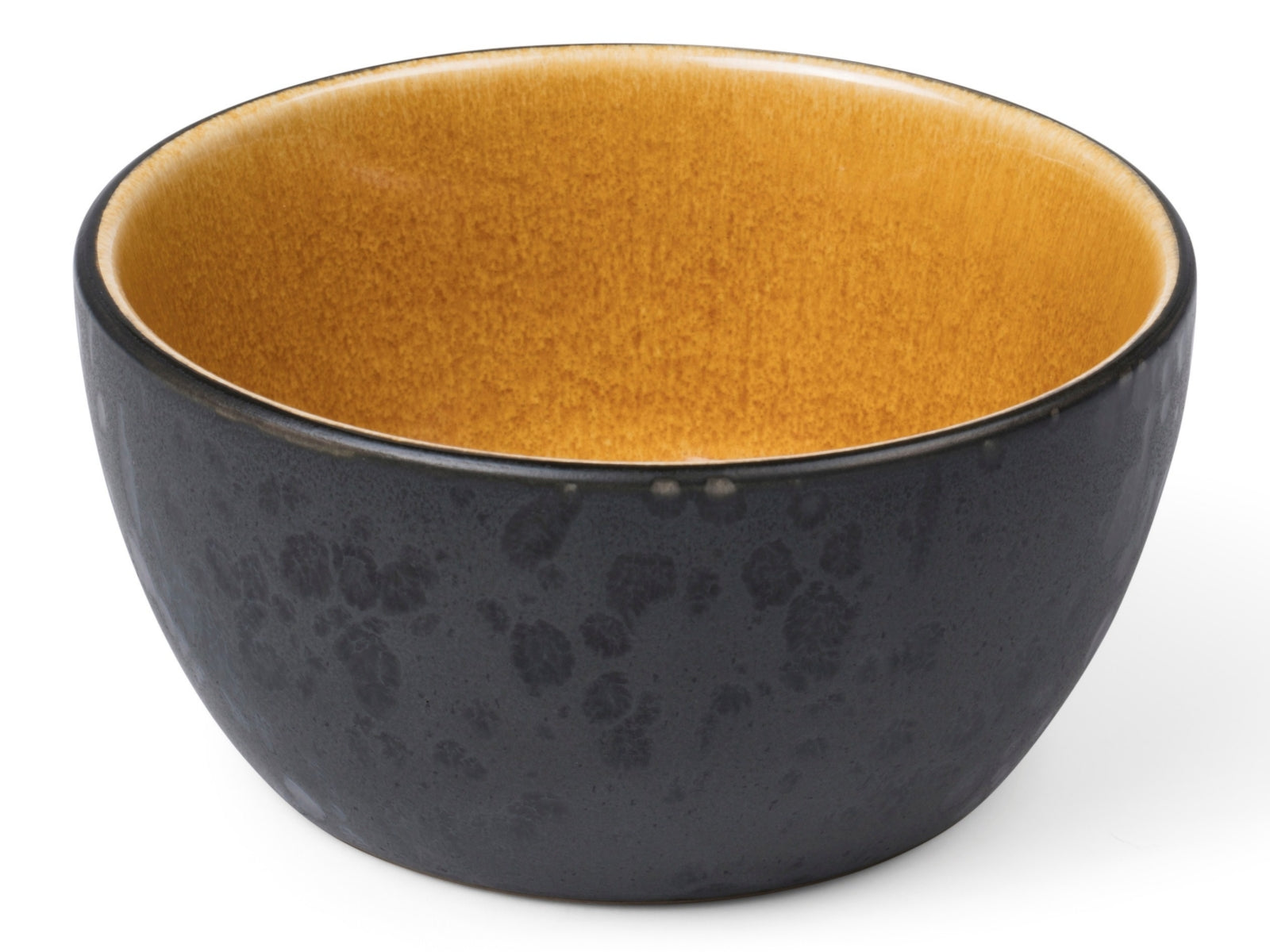 Bitz Bowl matt black / shiny amber 10 cm
