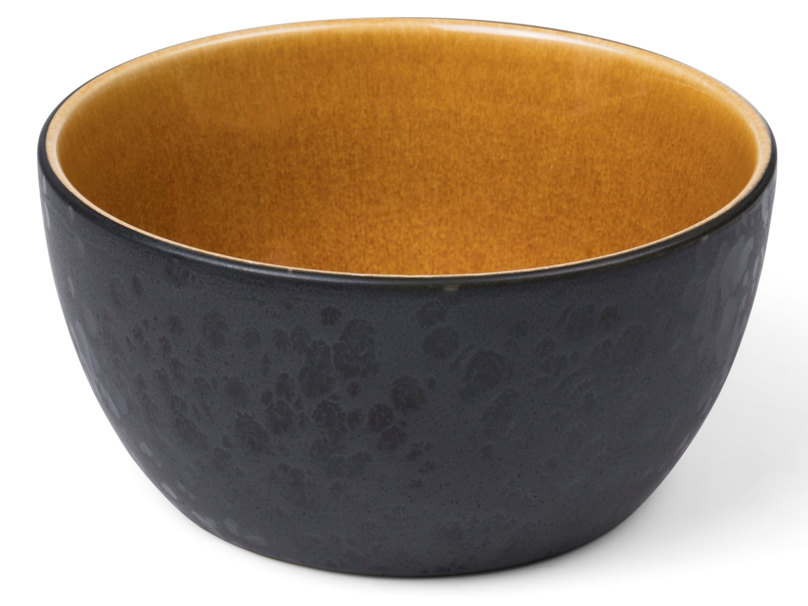 Bitz Bowl matt black / shiny amber 14 cm