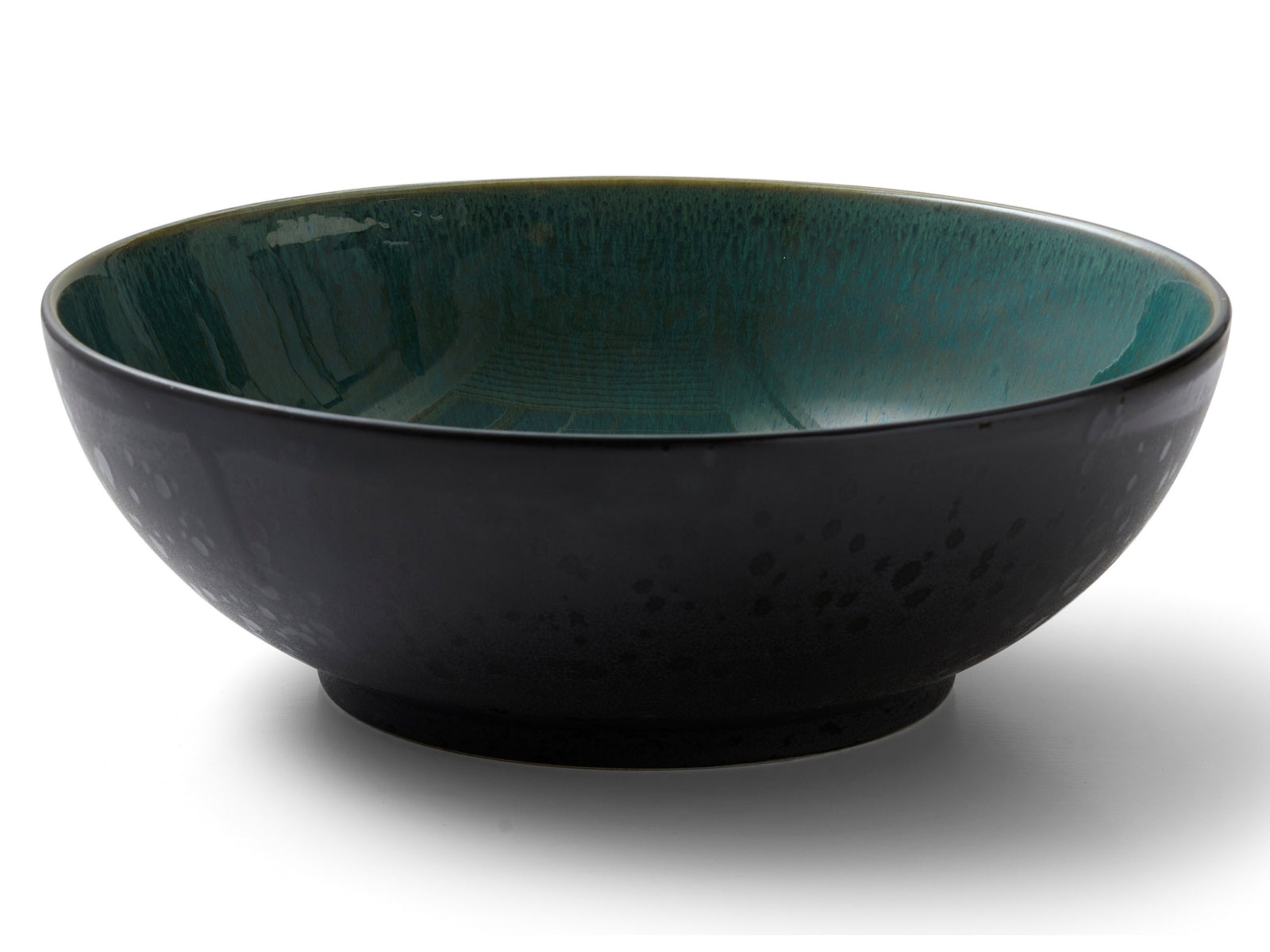 Bitz Salatschüssel matt black / shiny green 30 cm