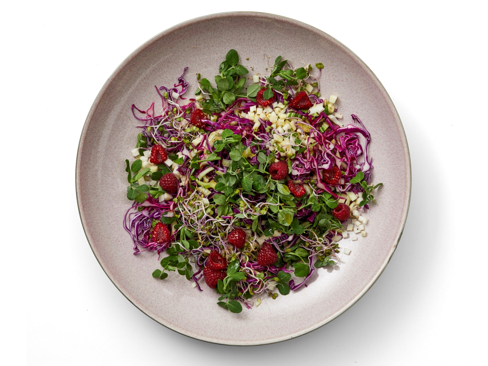 Bitz Schale matt grey / shiny light pink 40 cm