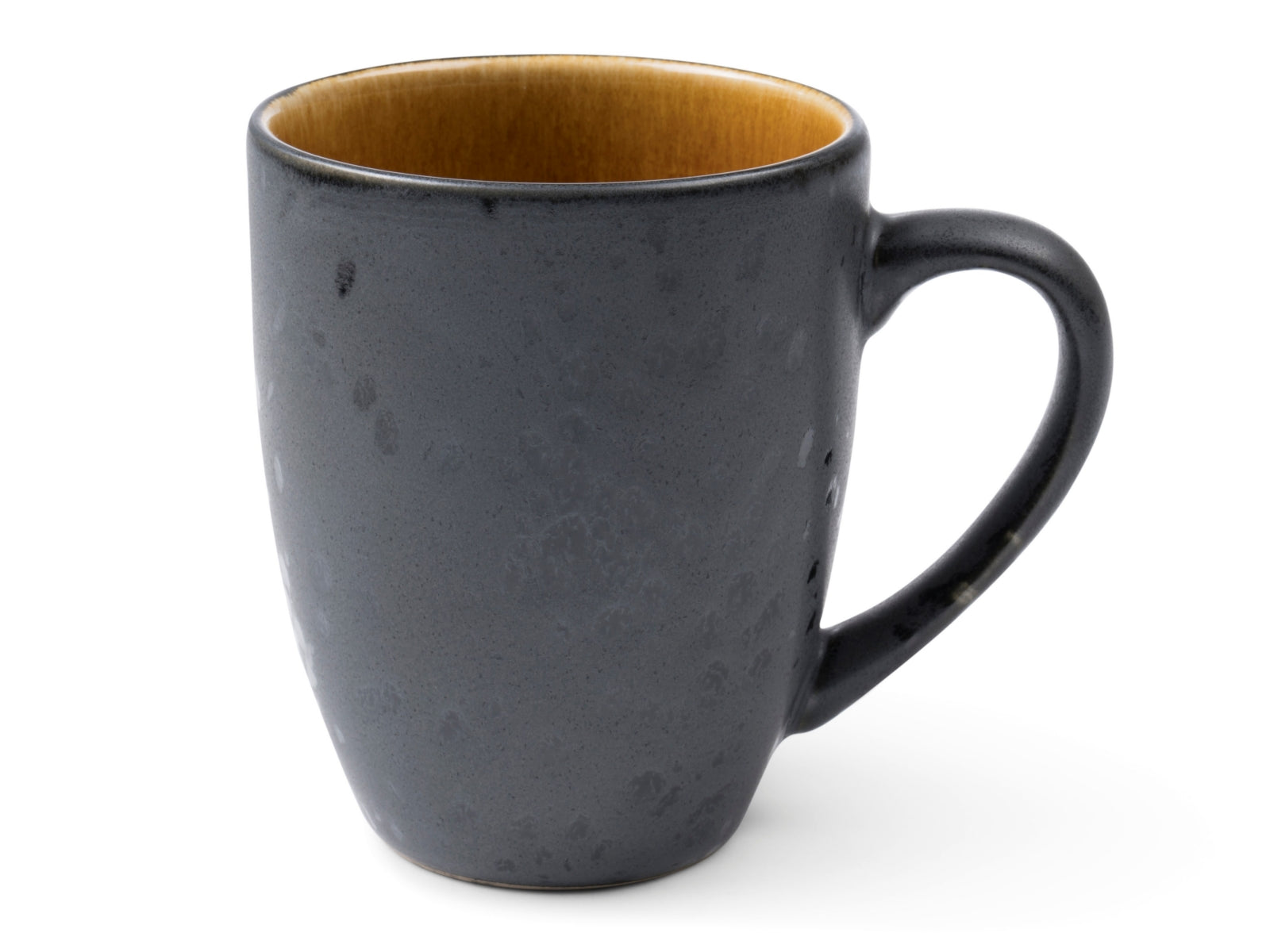 Bitz Becher mit Henkel matt black / shiny amber 0,3 l