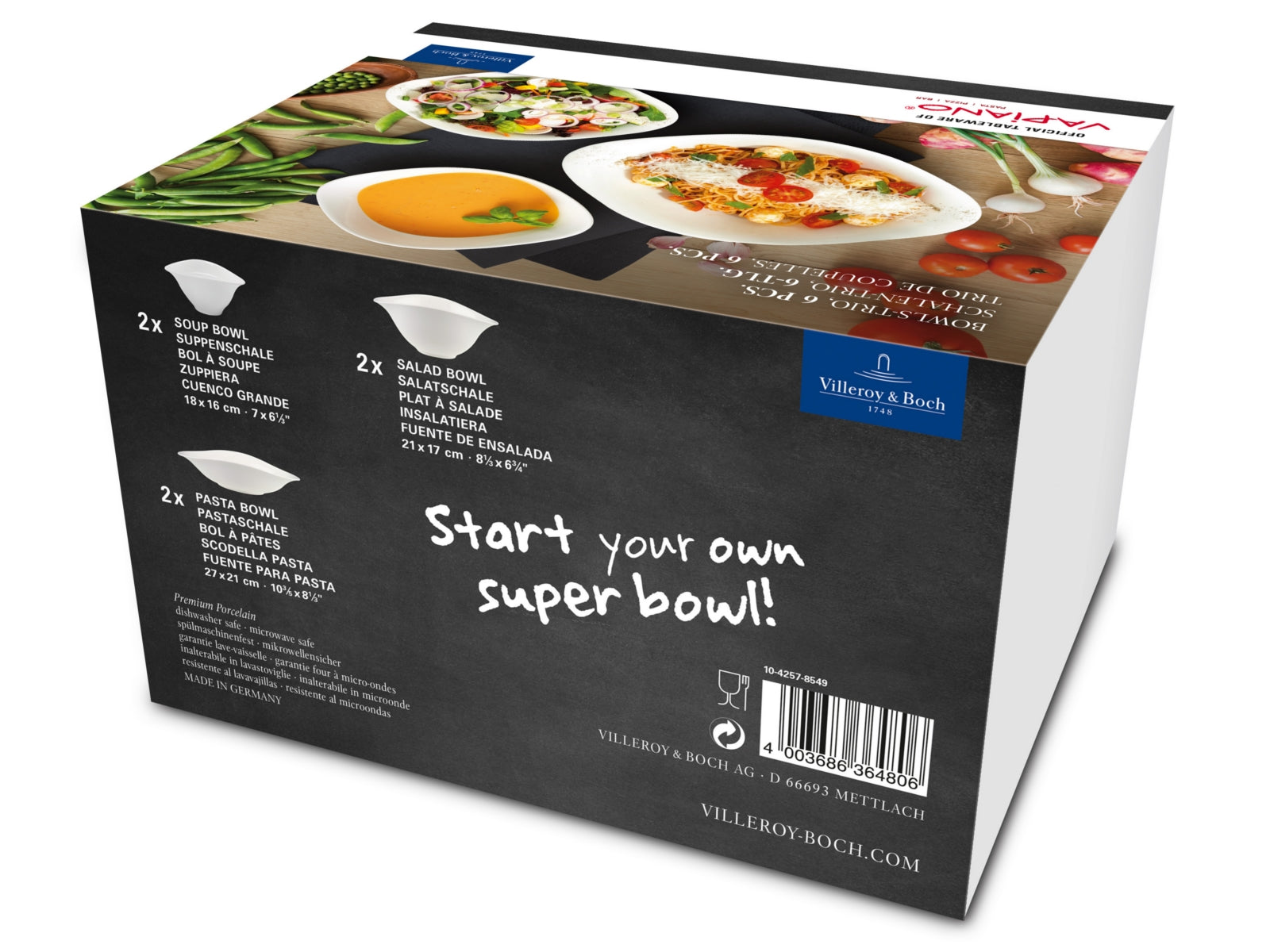 Villeroy & Boch Vapiano Schalen-Trio 6tlg.