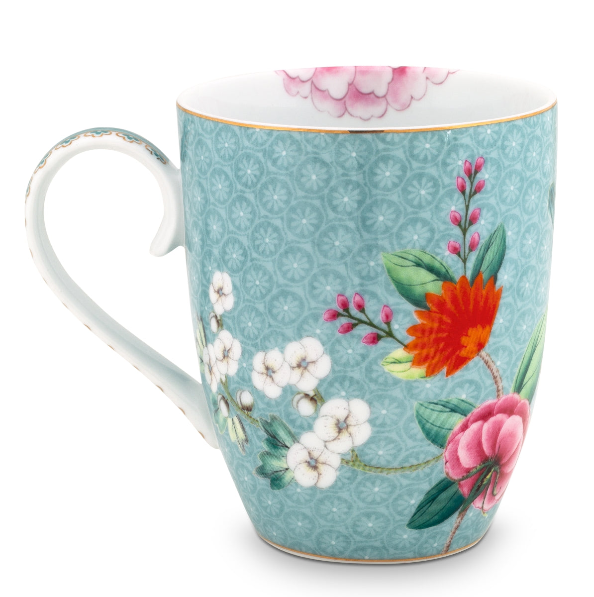 PIP STUDIO Blushing Birds Henkelbecher blue 0,35 l