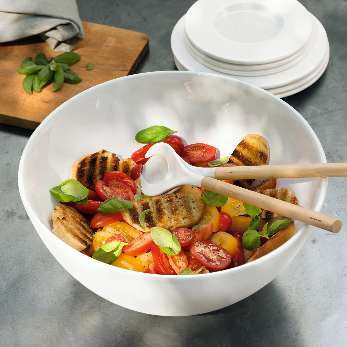 ASA Grande Salatbesteck mit Holzgriff natur 32 cm